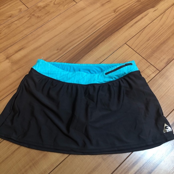 NEW GERRY Belize Turquoise Gray Swim Skirt Sz Sm - Picture 1 of 7